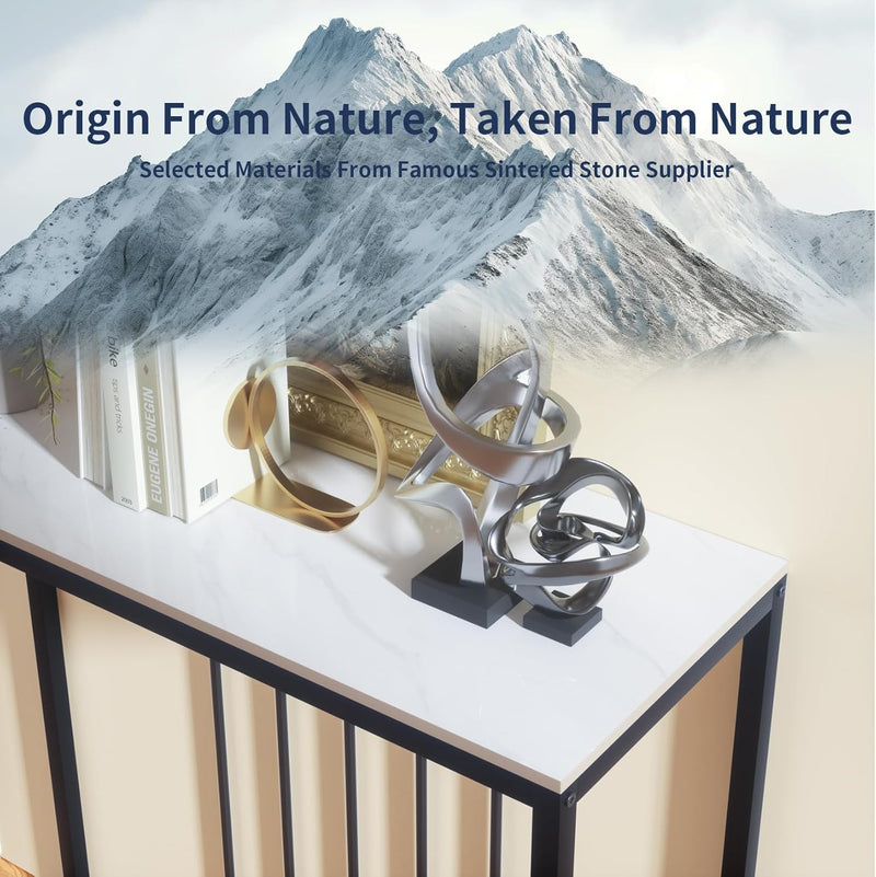Entryway Console Table Hallway Decor: Snow Mountain Tabletop
