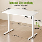 Electric Height Adjustable Standing Desk Sit Stand