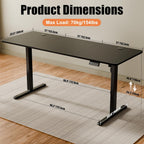 Electric Height Adjustable Standing Desk Sit Stand