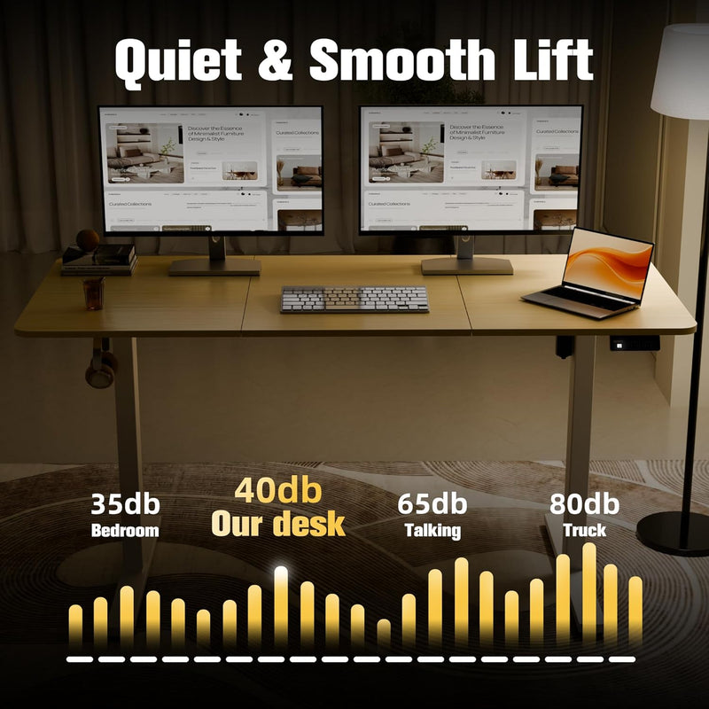 Electric Height Adjustable Standing Desk Sit Stand