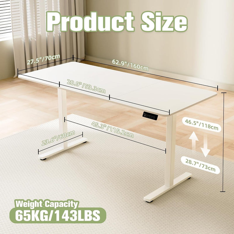 Electric Standing Desk 2 Memory Heights Height