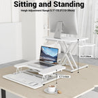 Ergomaker Standing Desk Converter 22" Wide Height