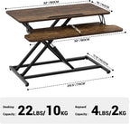 Ergomaker Standing Desk Converter 22" Wide Height