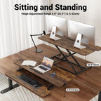 Ergomaker Standing Desk Converter 22" Wide Height