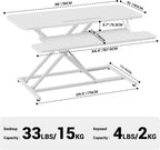 Ergomaker Standing Desk Converter 42’’ Height Adjustable