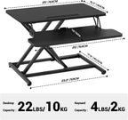 Standing Desk Converter 42’’ Height Adjustable Riser