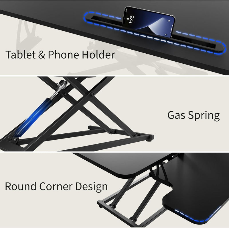 Standing Desk Converter 42’’ Height Adjustable Riser