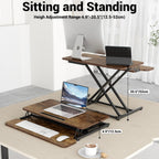 Ergomaker Standing Desk Converter 42’’ Height Adjustable