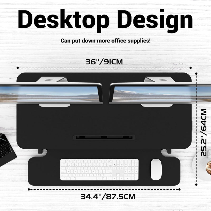 Standing Desk Converter 42’’ Height Adjustable Riser