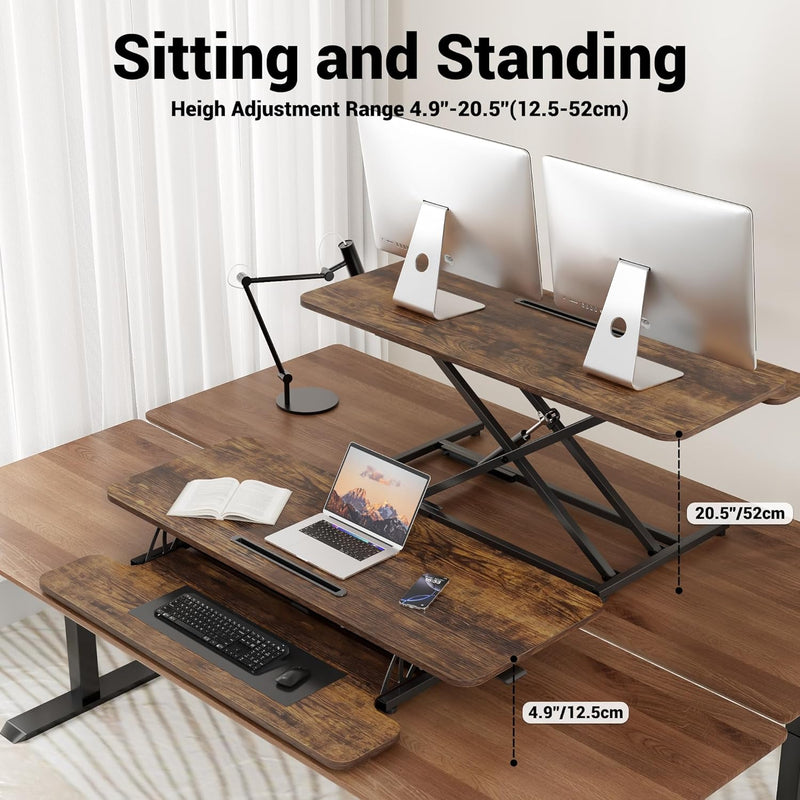 Standing Desk Converter 42’’ Height Adjustable Riser