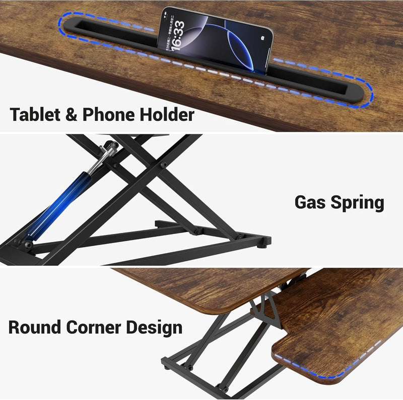 Standing Desk Converter 42’’ Height Adjustable Riser