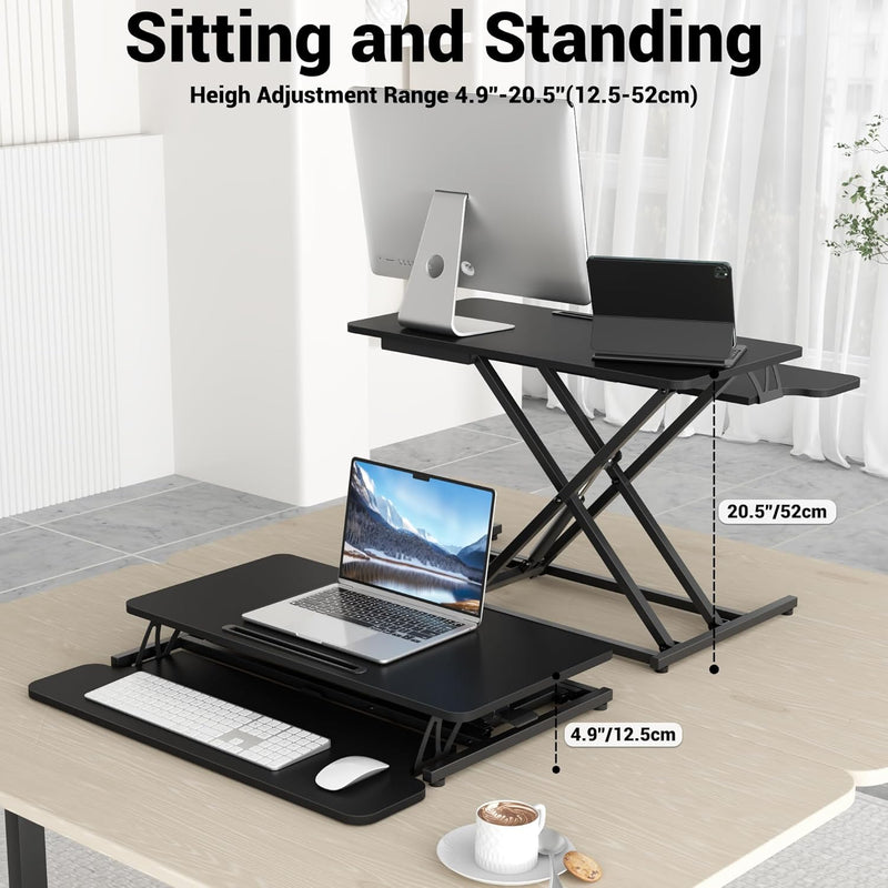 Standing Desk Converter 42’’ Height Adjustable Riser