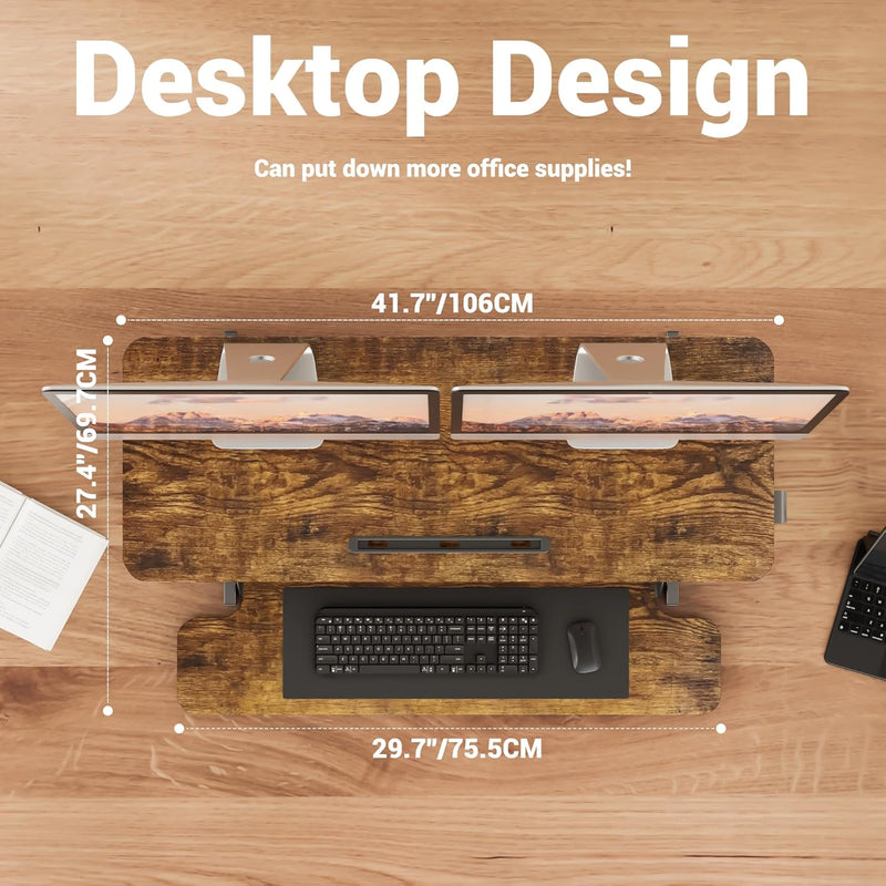 Standing Desk Converter 42’’ Height Adjustable Riser