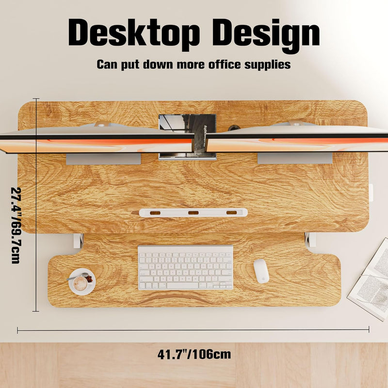 Standing Desk Converter 42’’ Height Adjustable Riser