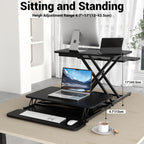 Standing Desk Converter 42’’ Height Adjustable Riser