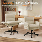 Ergonomic Cross Office Chair Flip-Up Armrests Desk Capacity