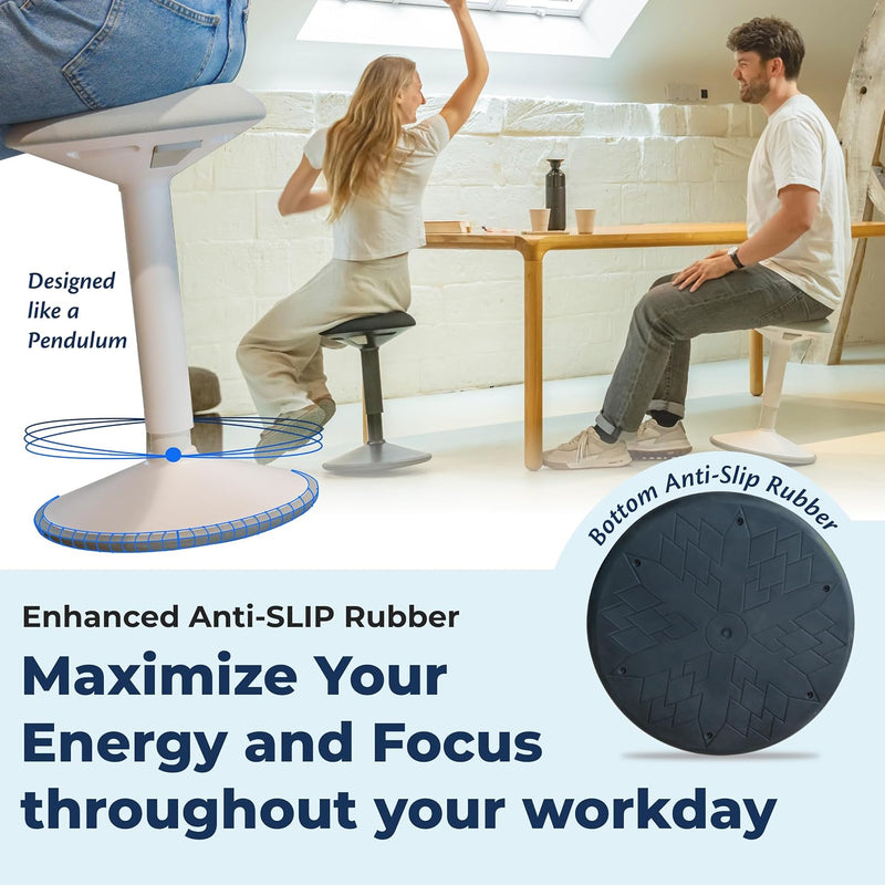 Ergonomic Desk Stool for Office Height Adjustable Wobble