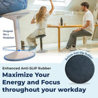 Ergonomic Desk Stool for Office Height Adjustable Wobble
