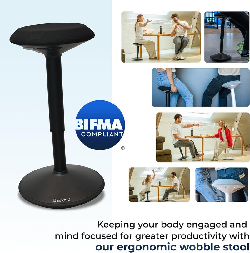 Ergonomic Desk Stool for Office Height Adjustable Wobble