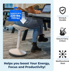 Ergonomic Desk Stool for Office Height Adjustable Wobble