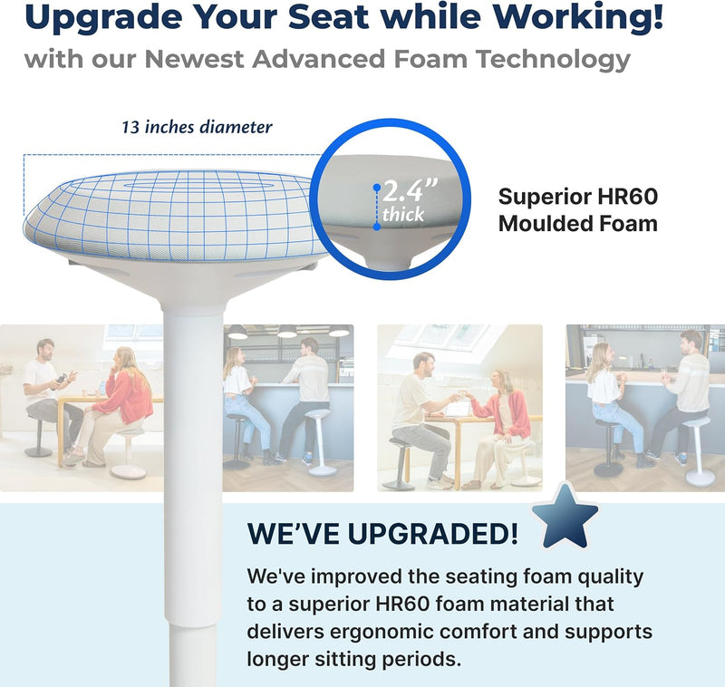 Ergonomic Desk Stool for Office Height Adjustable Wobble