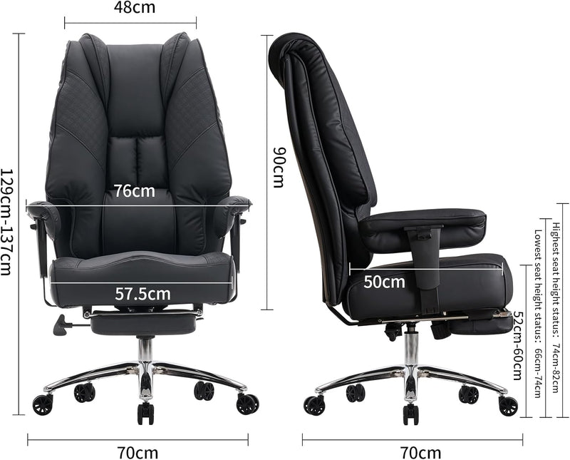 Ergonomic Executive Office Chair 14CM Spring Cushion 200KG