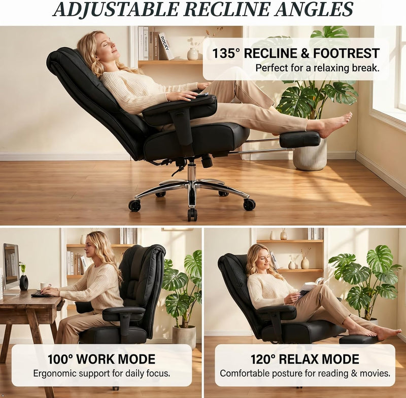 Ergonomic Executive Office Chair 14CM Spring Cushion 200KG