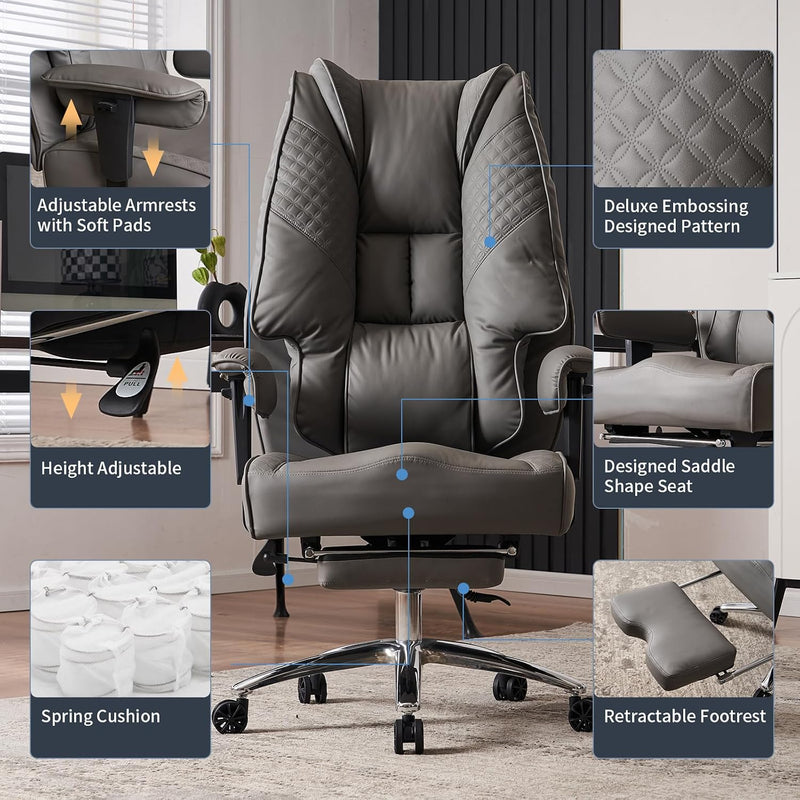 Ergonomic Executive Office Chair 14CM Spring Cushion 200KG