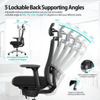 Ergonomic Home Office Chair with 4-Way Adjustment Armrest