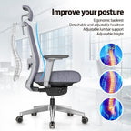 Ergonomic Home Office Chair with 4-Way Adjustment Armrest