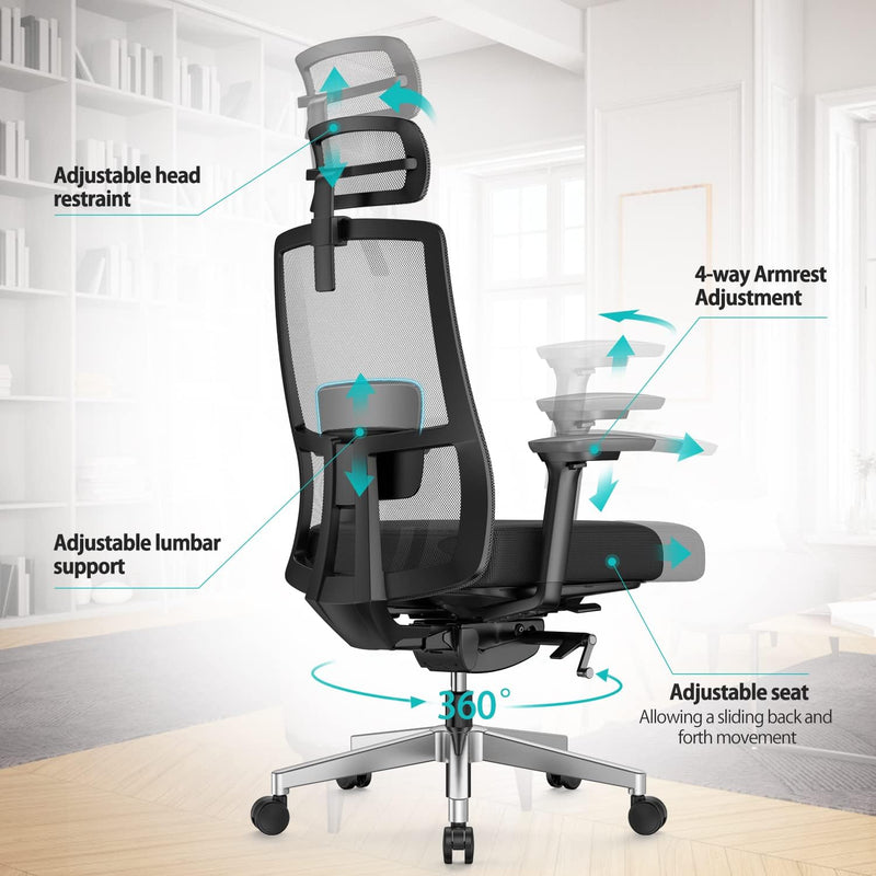 Ergonomic Mesh Home Office Chair with Back Support