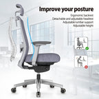 Ergonomic Home Office Chair with 4-Way Adjustment Armrest