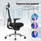 Ergonomic Home Office Chair with 4-Way Adjustment Armrest
