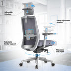 Ergonomic Home Office Chair with 4-Way Adjustment Armrest