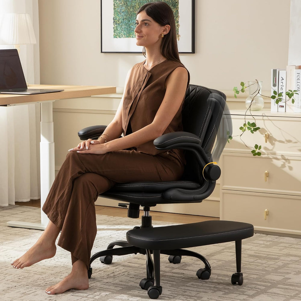 Ergonomic Kneeling Chair with Flip-Up Armrests 180KG