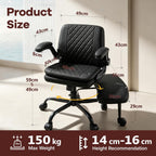 Ergonomic Kneeling Chair with Flip-Up Armrests 180KG