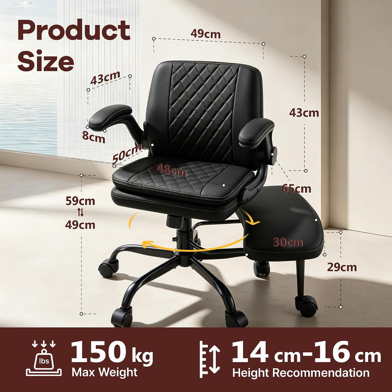 Ergonomic Kneeling Chair with Flip-Up Armrests 180KG