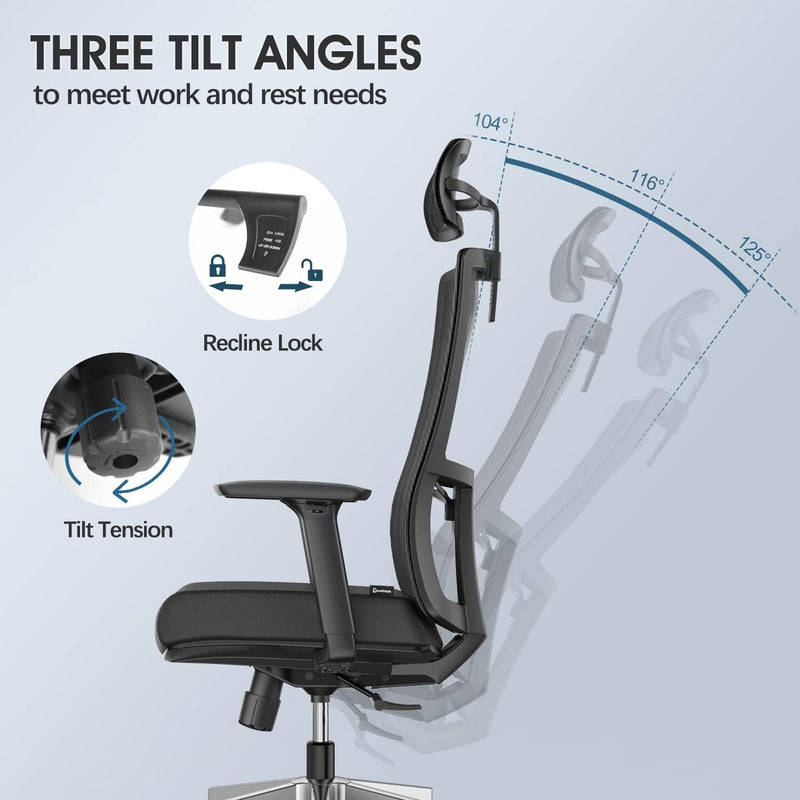 Ergonomic Mesh Home Office Chair with Back Support
