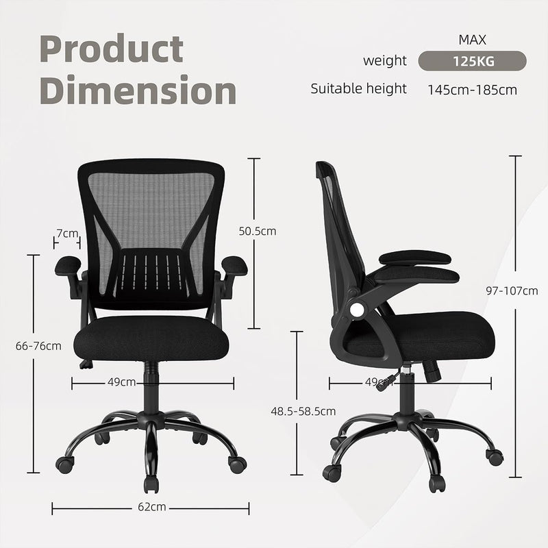 Ergonomic Mesh Office Chair Adjustable Armrests
