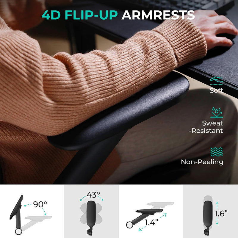 Ergonomic Mesh Office Chair Adjustable Lumbar High Back