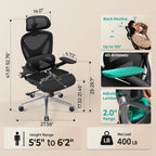 Ergonomic Mesh Office Chair Adjustable Lumbar High Back