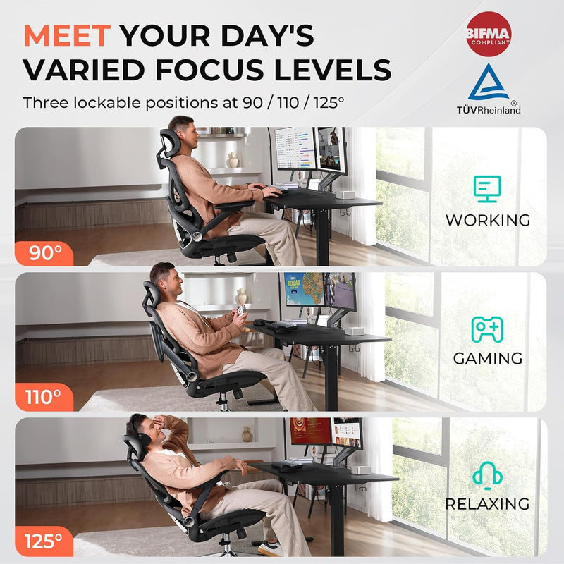 Ergonomic Mesh Office Chair Adjustable Lumbar High Back