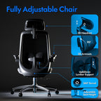 Ergonomic Mesh Office Chair Comfy with Adjustable Headrest