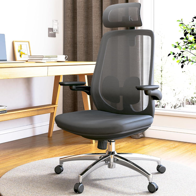Ergonomic Mesh Office Chair Comfy with Adjustable Headrest