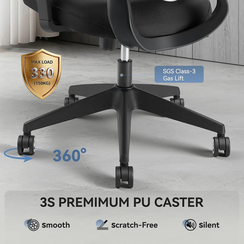 Ergonomic Mesh Office Chair Supported Computer Chairs