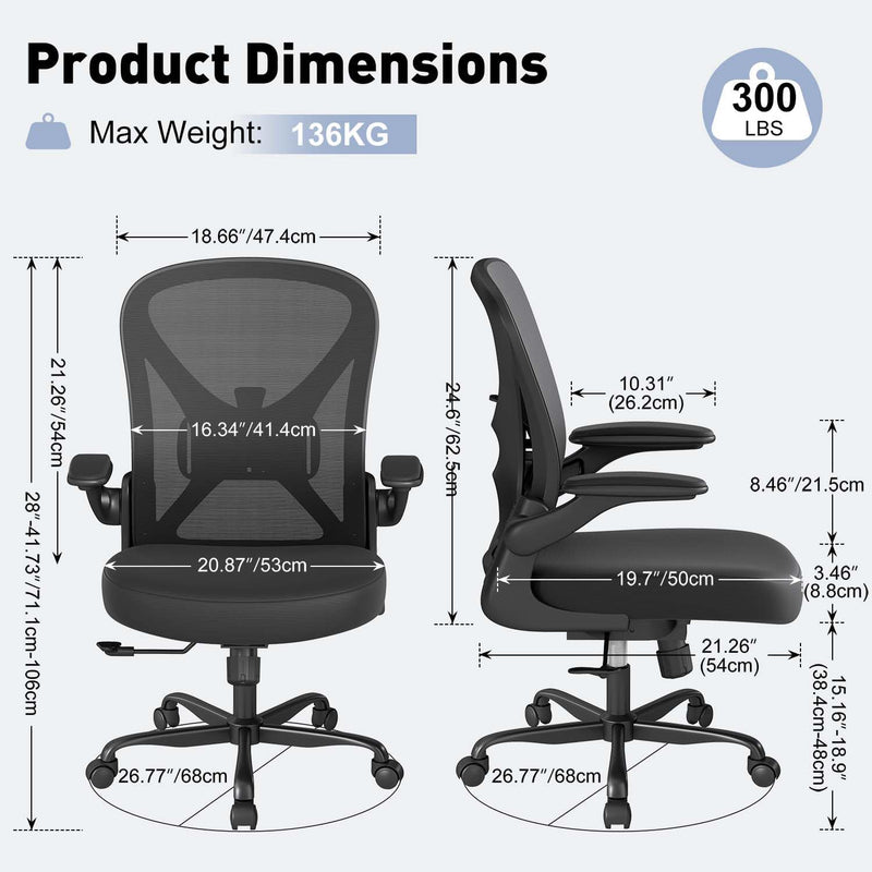 Ergonomic Mesh Office Chair with Adjustable Lumbar Support