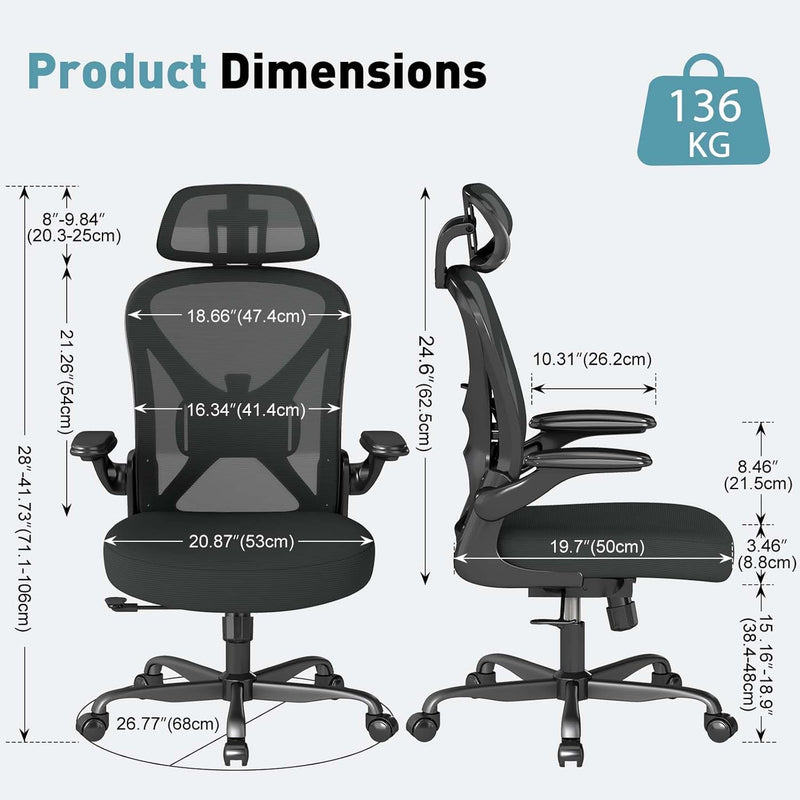 Ergonomic Mesh Office Chair with Adjustable Lumbar Support