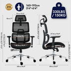 Ergonomic Mesh Office Chair with Adjustable Seat Depth
