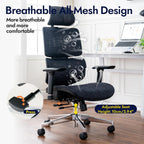 Ergonomic Mesh Office Chair with Adjustable Seat Depth
