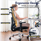 Ergonomic Mesh Office Chair with Adjustable Seat Depth